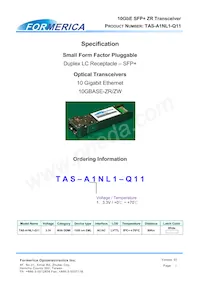 TAS-A1NL1-Q11 Datasheet Copertura