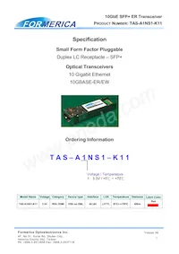 TAS-A1NS1-K11 Datenblatt Cover