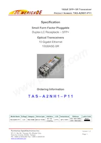 TAS-A2NH1-P11 데이터 시트 표지