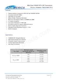 TAS-S1NH1-P13 Datasheet Page 2