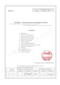 TCG084SVLPAAFA-AA20 Datasheet Cover