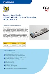 TRX10GDP0301 Datasheet Cover