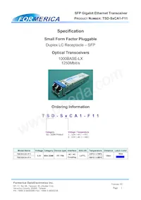 TSD-S1CA1-F11 Datenblatt Cover