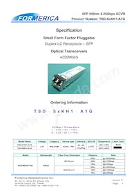 TSD-S1KH1-A1G Datasheet Cover