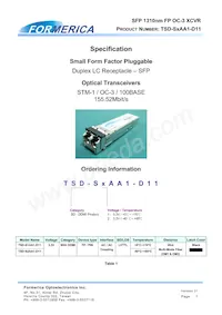 TSD-S2AA1-D11 Datasheet Cover