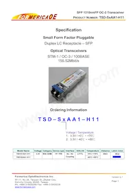 TSD-S2AA1-H11 Datenblatt Cover
