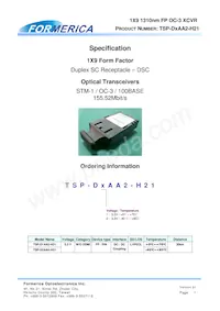 TSP-D1AA2-H21 Datenblatt Cover