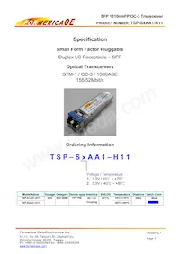 TSP-S2AA1-H11 Datasheet Cover