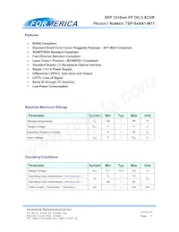 TSP-S2AA1-M11 Datasheet Pagina 2