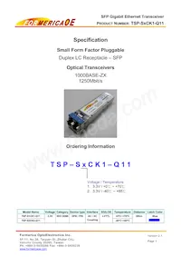 TSP-S2CK1-Q11 데이터 시트 표지