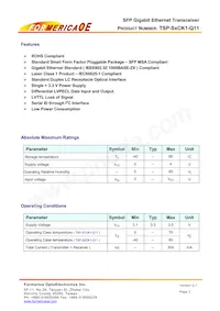 TSP-S2CK1-Q11數據表 頁面 2