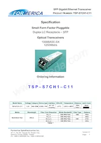TSP-S7CH1-C11 Datasheet Copertura