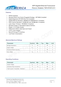 TSP-S7CH1-C11 Datasheet Pagina 2