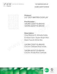 VAOM-C20571S-BW/40 Datasheet Cover