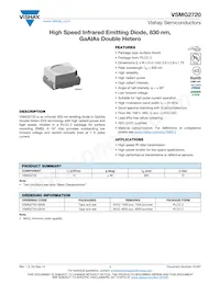 VSMG2720-GS08 Datasheet Cover