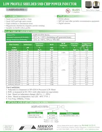 ASPI-0315FS-820M-T2 Datasheet Cover