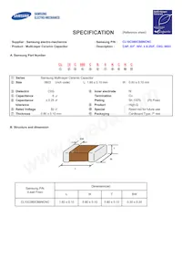 CL10C060CB8NCNC 데이터 시트 표지