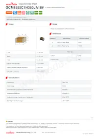 GCM1885C1H360JA16D Datasheet Cover