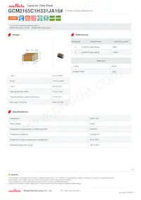 GCM2165C1H331JA16D Datasheet Copertura