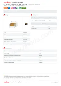 GJ831CR61E106KE83L Datasheet Cover