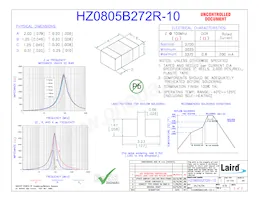 HZ0805B272R-10 Datenblatt Cover