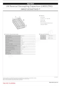 JWK212C6475KD-T Datasheet Cover