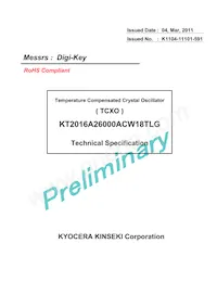 KT2016A26000ACW18TLG Datasheet Cover