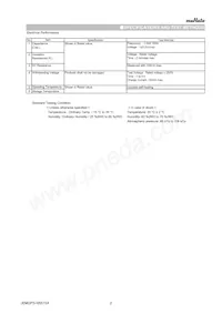 NFM41PC155B1H3L Datasheet Page 2