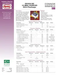 OX200-SC-010.0M Datasheet Cover