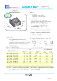 RLF7045T-680MR85-D Datasheet Cover