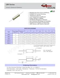 UW-15 1.5K 5% Datasheet Cover