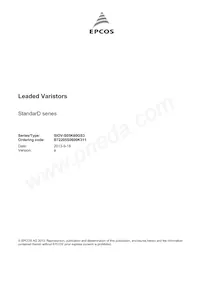 B72205S0600K311 Datenblatt Cover