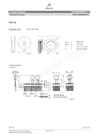 B72205S0600K311 데이터 시트 페이지 5