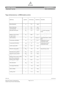 B72205S0600K311 Datasheet Pagina 6