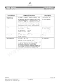 B72205S0600K311 Datasheet Pagina 9