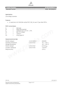 B72207S0500K311 Datasheet Page 2