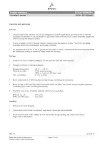 B72207S0500K311 Datasheet Pagina 11