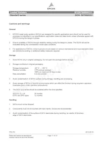 B72207S0600K311 Datasheet Pagina 11