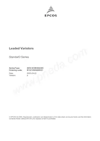 B72210S0500K531 Datasheet Cover