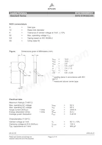 B72210S0500K531 Datasheet Pagina 2