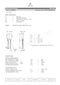 B72210S0600K501 Datasheet Pagina 2