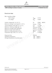 B72500E2170S170 Datasheet Pagina 3