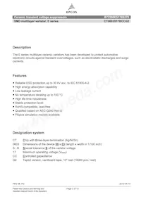 B72500E5170S270 Datasheet Pagina 2