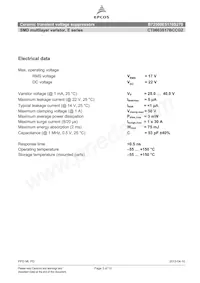 B72500E5170S270 Datasheet Pagina 3