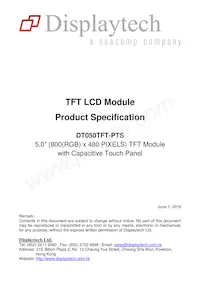DT050TFT-PTS Datasheet Cover