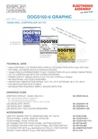 EA DOGS102B-6 Datasheet Cover