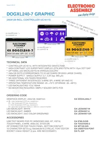 EA DOGXL240B-7 Datasheet Cover