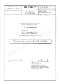 LQ104V1LG81 Datasheet Cover