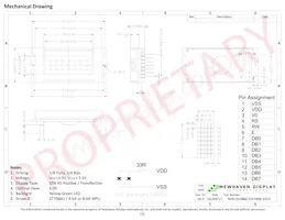 NHD-0108BZ-FSY-YBW-33V3 Datasheet Page 3