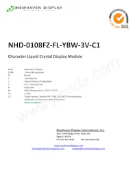 NHD-0108FZ-FL-YBW-3V-C1 Datenblatt Cover
